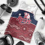 Custom Australia QLD Reds Men Tank Top Queensland Aboriginal Art