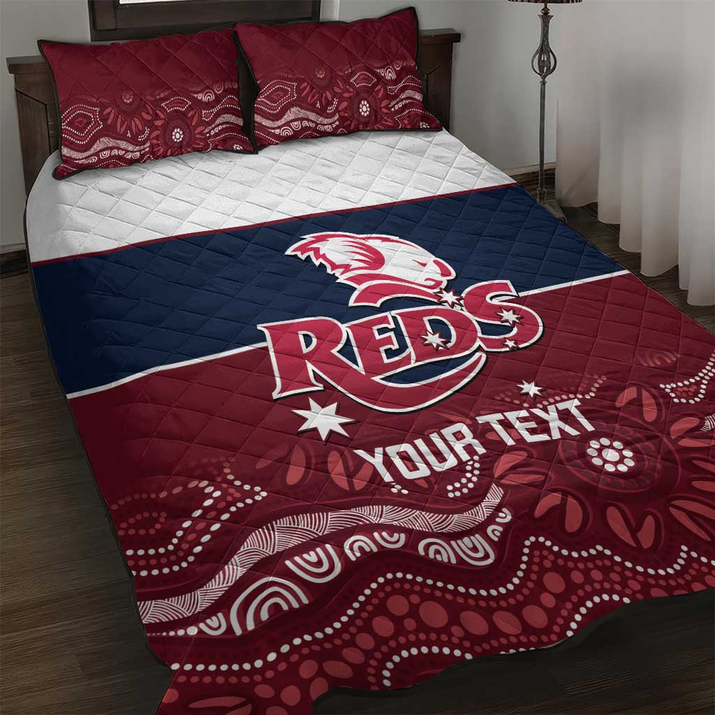 Custom Australia QLD Reds Quilt Bed Set Queensland Aboriginal Art