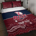 Custom Australia QLD Reds Quilt Bed Set Queensland Aboriginal Art