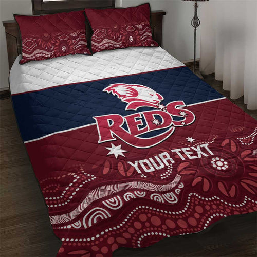 Custom Australia QLD Reds Quilt Bed Set Queensland Aboriginal Art
