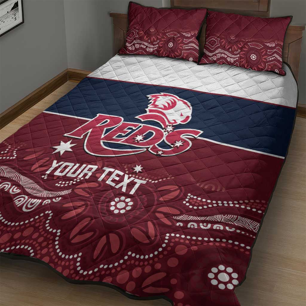 Custom Australia QLD Reds Quilt Bed Set Queensland Aboriginal Art