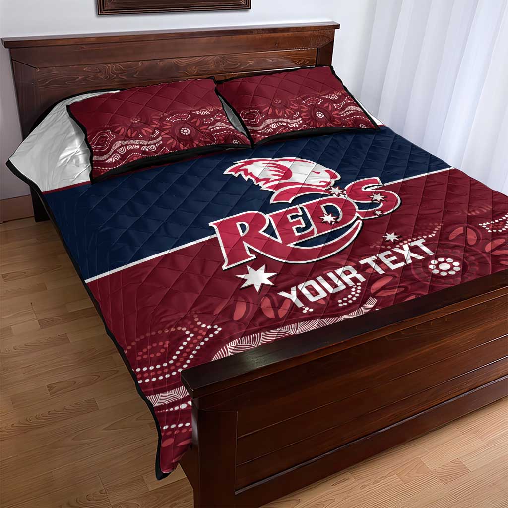 Custom Australia QLD Reds Quilt Bed Set Queensland Aboriginal Art