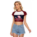 Custom Australia QLD Reds Raglan Cropped T Shirt Queensland Aboriginal Art