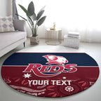 Custom Australia QLD Reds Round Carpet Queensland Aboriginal Art
