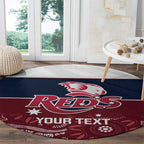 Custom Australia QLD Reds Round Carpet Queensland Aboriginal Art
