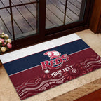 Custom Australia QLD Reds Rubber Doormat Queensland Aboriginal Art