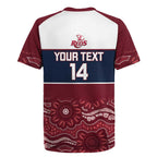 Custom Australia QLD Reds Rugby Jersey Queensland Aboriginal Art