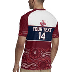 Custom Australia QLD Reds Rugby Jersey Queensland Aboriginal Art