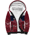 Custom Australia QLD Reds Sherpa Hoodie Queensland Aboriginal Art