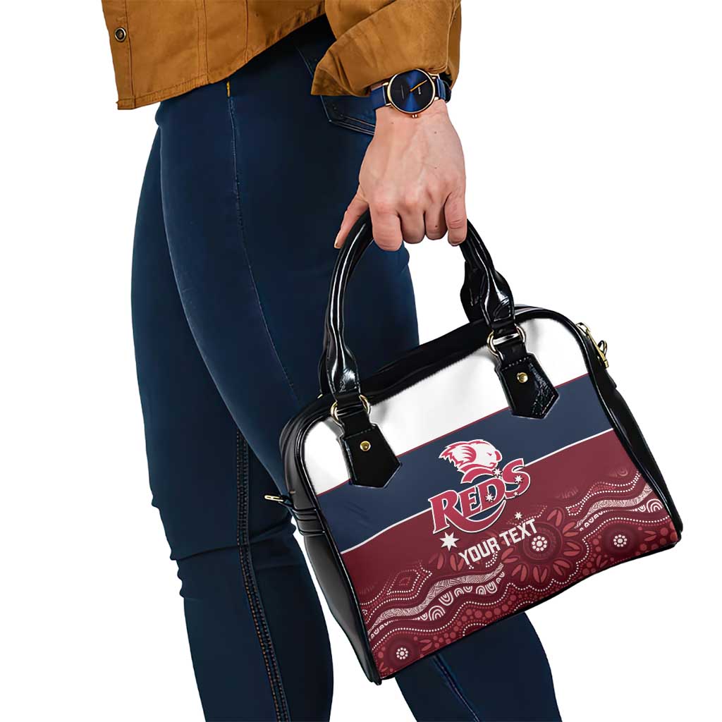 Custom Australia QLD Reds Shoulder Handbag Queensland Aboriginal Art