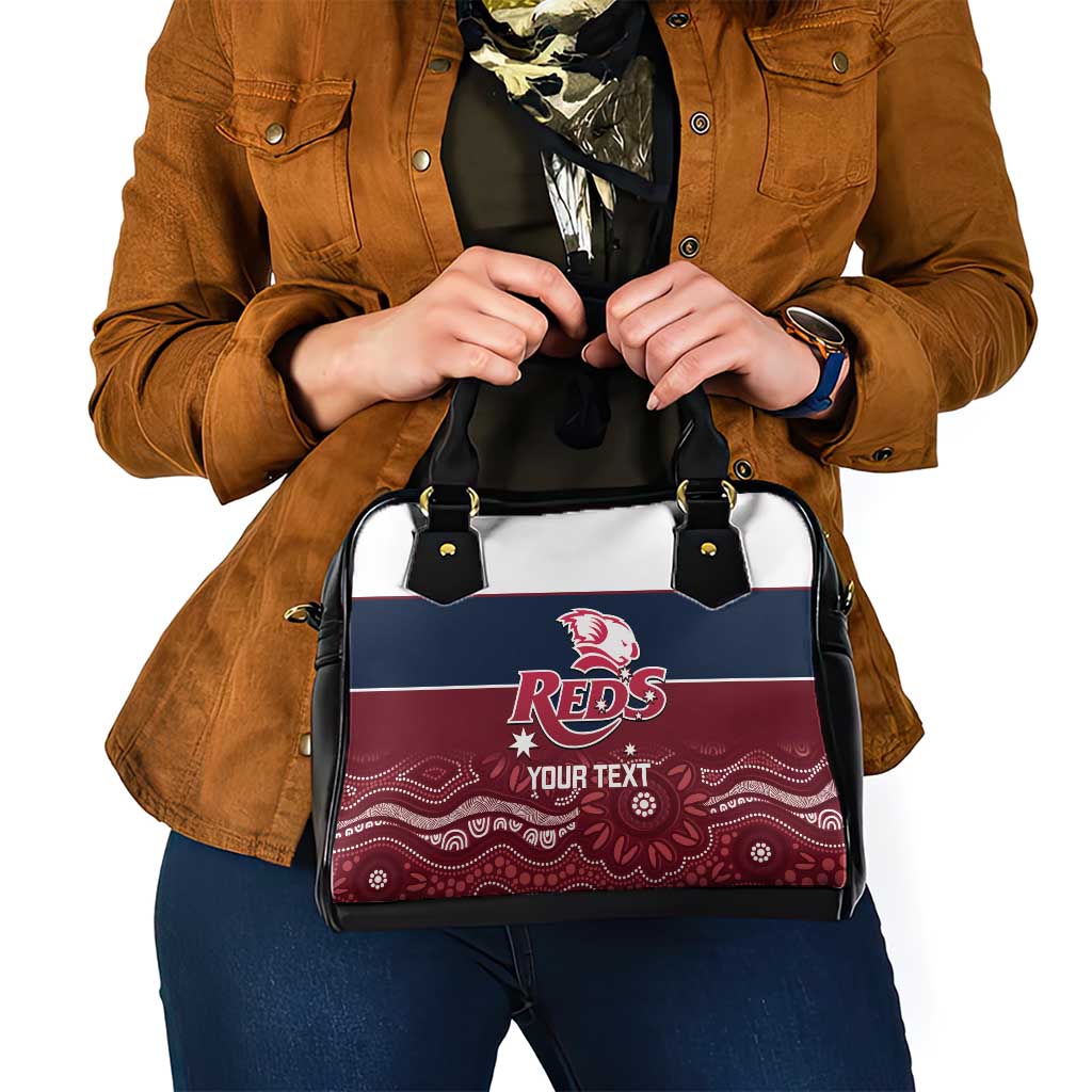 Custom Australia QLD Reds Shoulder Handbag Queensland Aboriginal Art