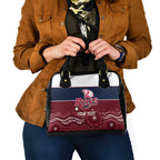 Custom Australia QLD Reds Shoulder Handbag Queensland Aboriginal Art