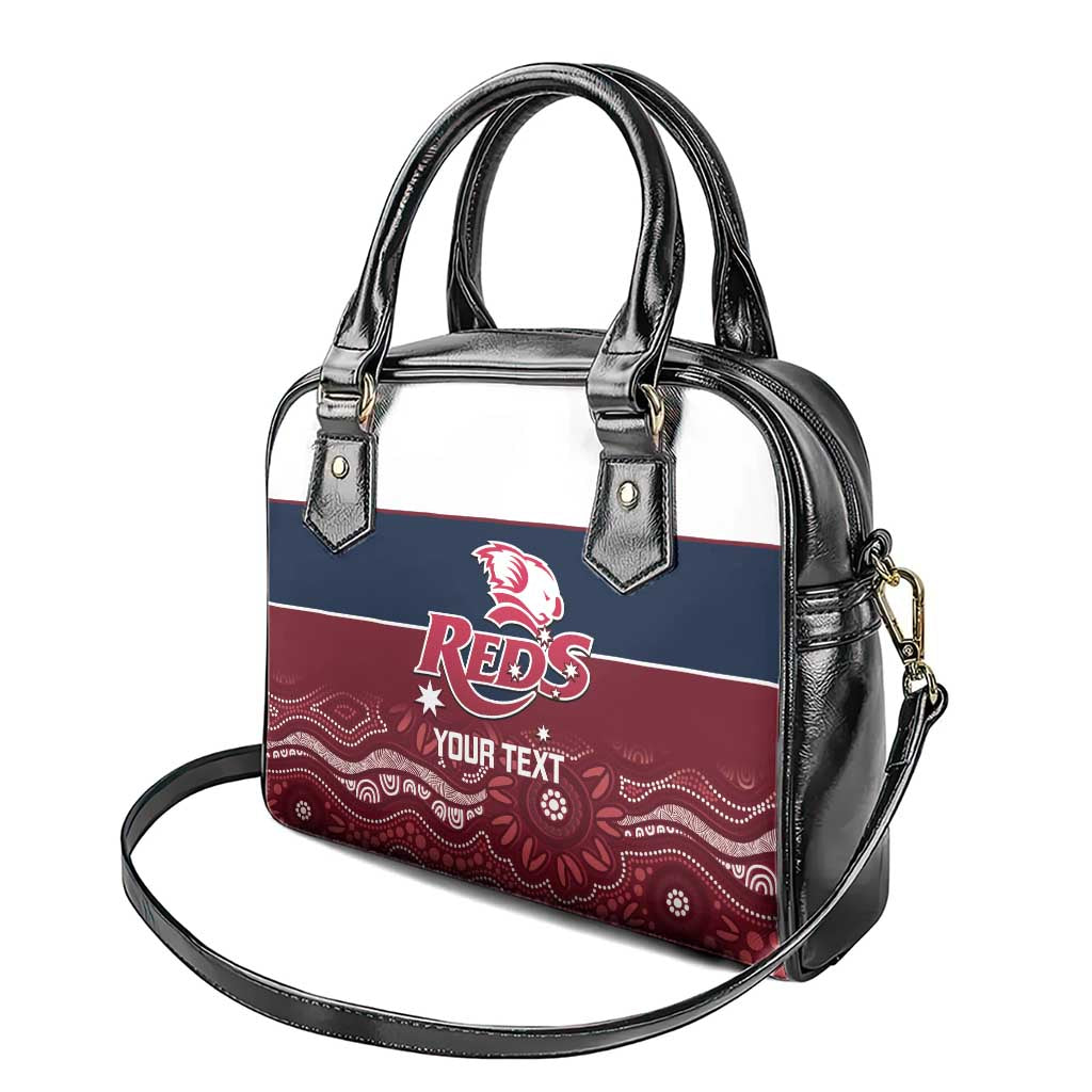 Custom Australia QLD Reds Shoulder Handbag Queensland Aboriginal Art