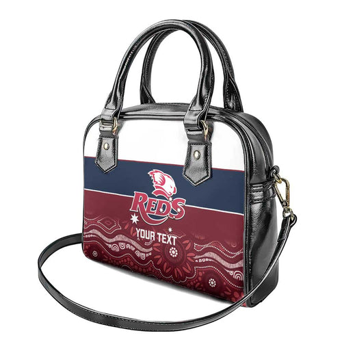 Custom Australia QLD Reds Shoulder Handbag Queensland Aboriginal Art
