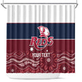 Custom Australia QLD Reds Shower Curtain Queensland Aboriginal Art