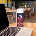 Custom Australia QLD Reds Skinny Tumbler Queensland Aboriginal Art