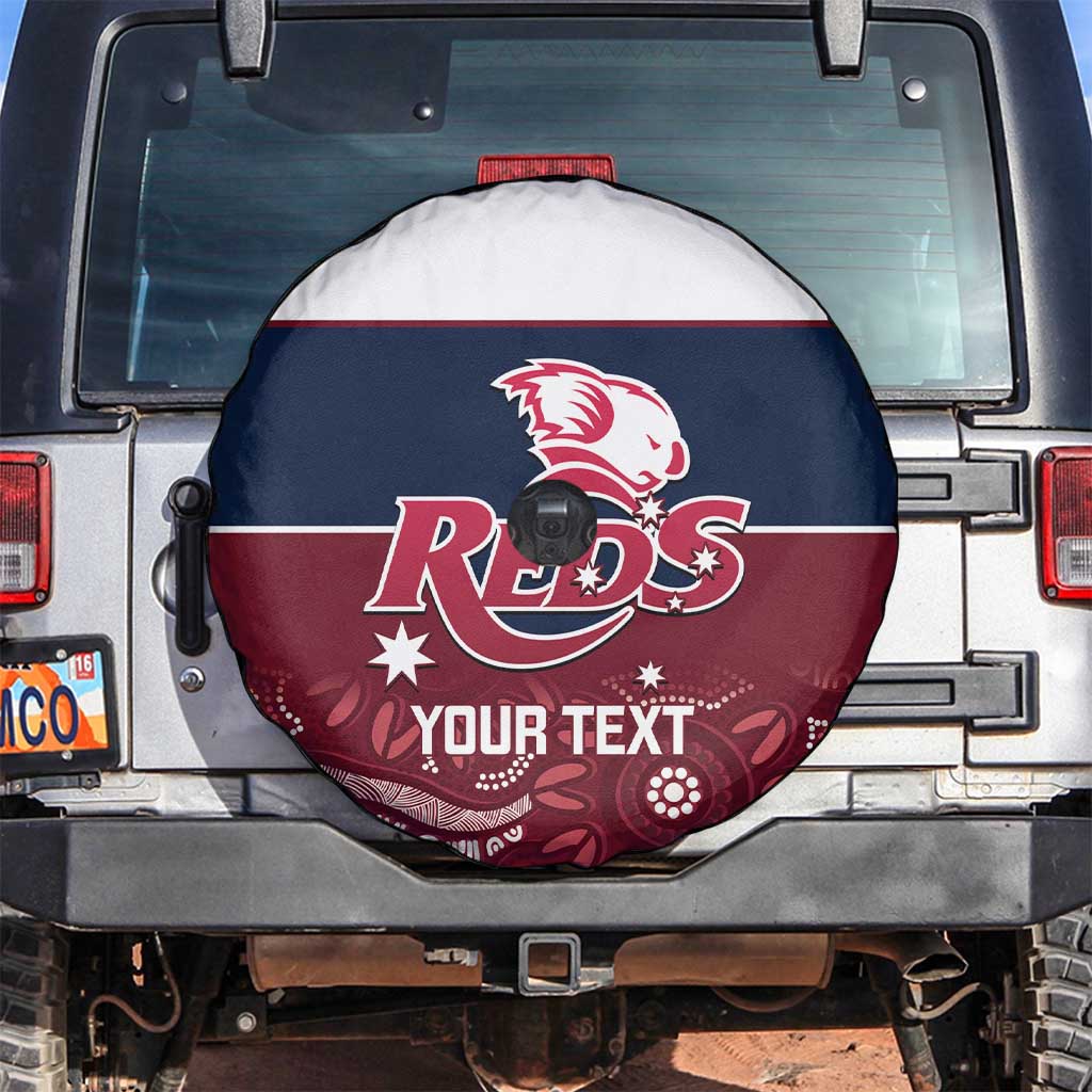 Custom Australia QLD Reds Spare Tire Cover Queensland Aboriginal Art