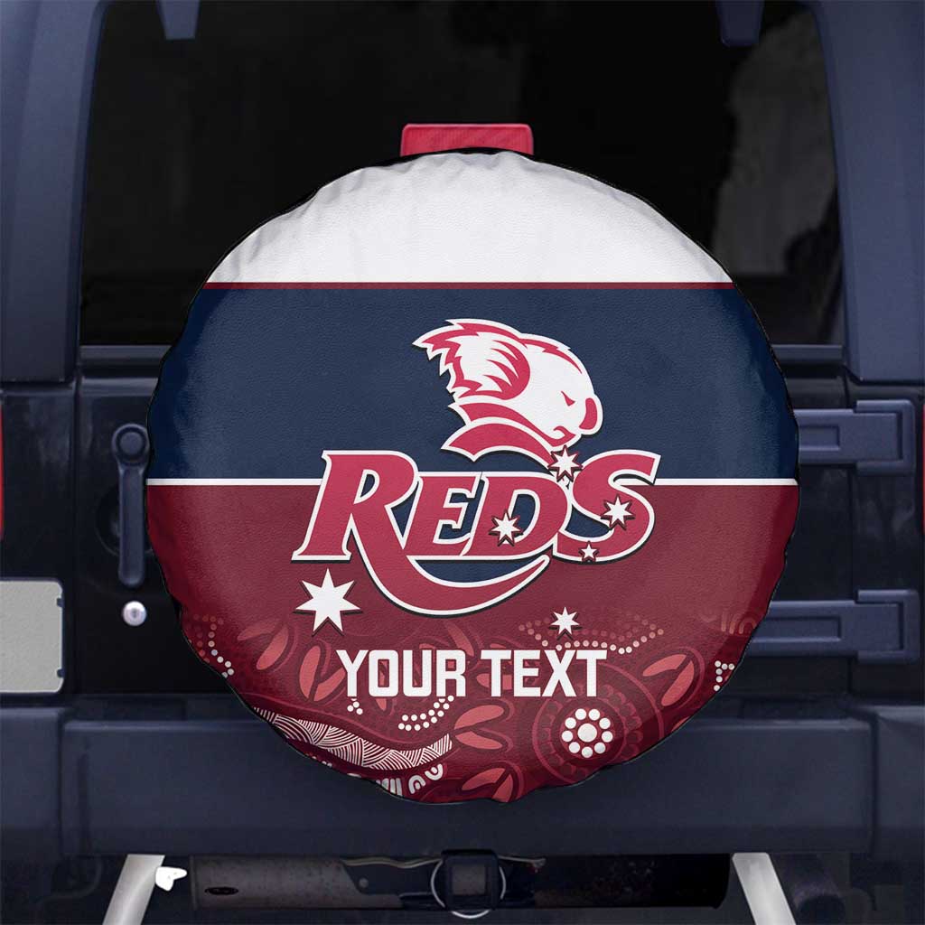 Custom Australia QLD Reds Spare Tire Cover Queensland Aboriginal Art