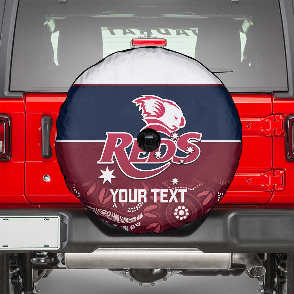 Custom Australia QLD Reds Spare Tire Cover Queensland Aboriginal Art