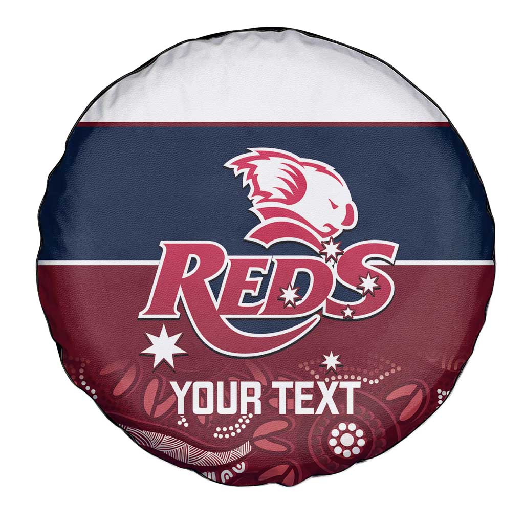 Custom Australia QLD Reds Spare Tire Cover Queensland Aboriginal Art