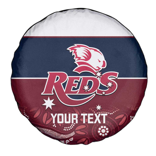 Custom Australia QLD Reds Spare Tire Cover Queensland Aboriginal Art