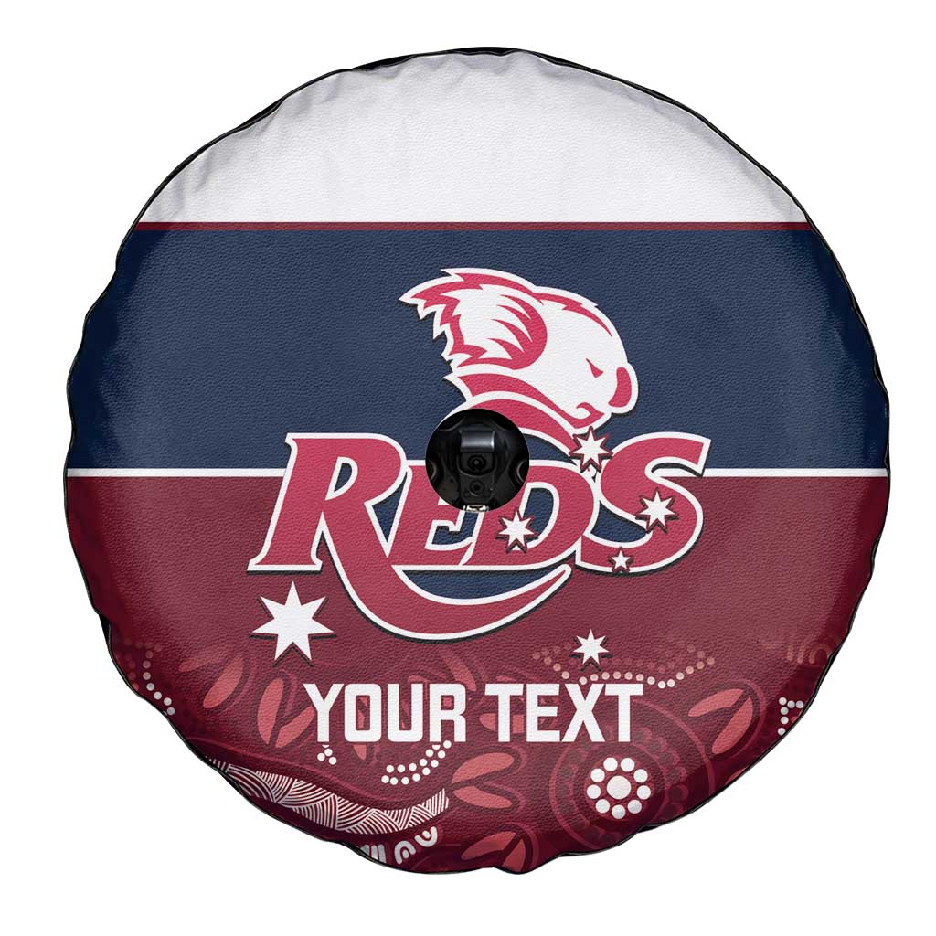 Custom Australia QLD Reds Spare Tire Cover Queensland Aboriginal Art