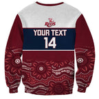 Custom Australia QLD Reds Sweatshirt Queensland Aboriginal Art