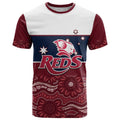 Custom Australia QLD Reds T Shirt Queensland Aboriginal Art