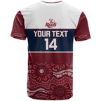 Custom Australia QLD Reds T Shirt Queensland Aboriginal Art