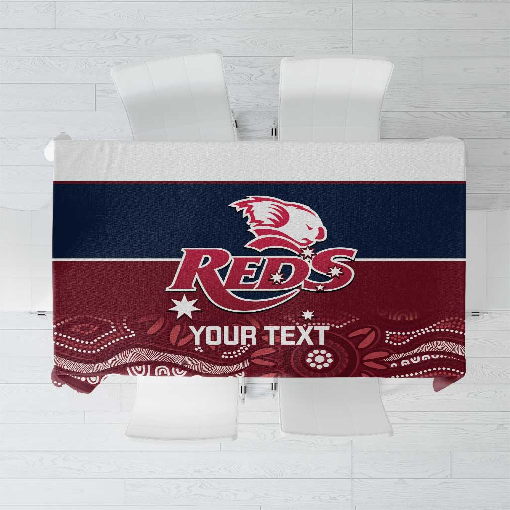 Custom Australia QLD Reds Tablecloth Queensland Aboriginal Art