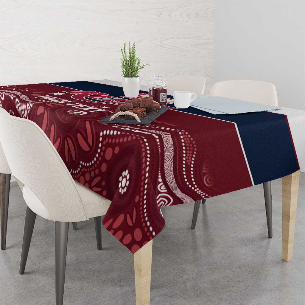 Custom Australia QLD Reds Tablecloth Queensland Aboriginal Art