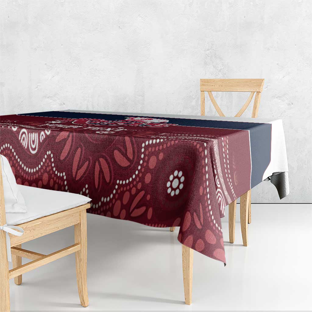 Custom Australia QLD Reds Tablecloth Queensland Aboriginal Art