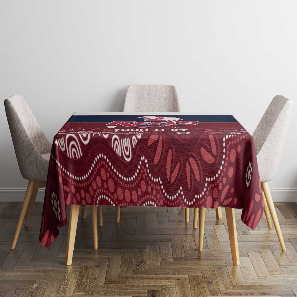 Custom Australia QLD Reds Tablecloth Queensland Aboriginal Art