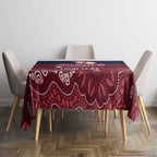Custom Australia QLD Reds Tablecloth Queensland Aboriginal Art