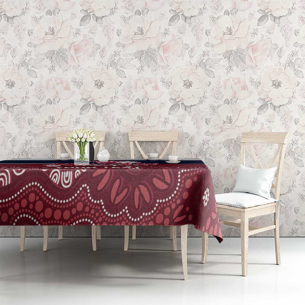 Custom Australia QLD Reds Tablecloth Queensland Aboriginal Art