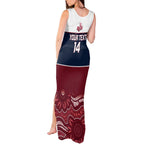 Custom Australia QLD Reds Tank Maxi Dress Queensland Aboriginal Art