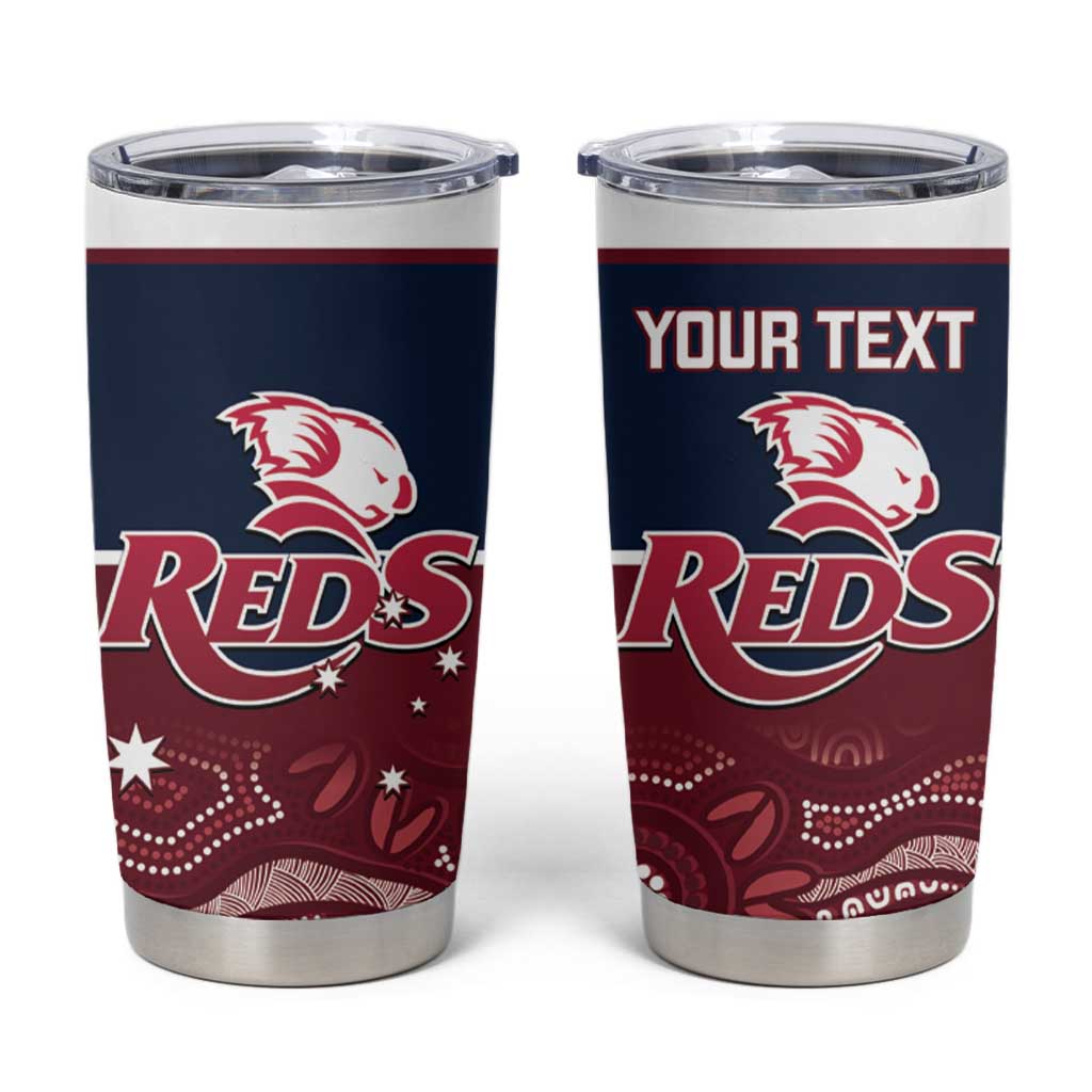 Custom Australia QLD Reds Tumbler Cup Queensland Aboriginal Art