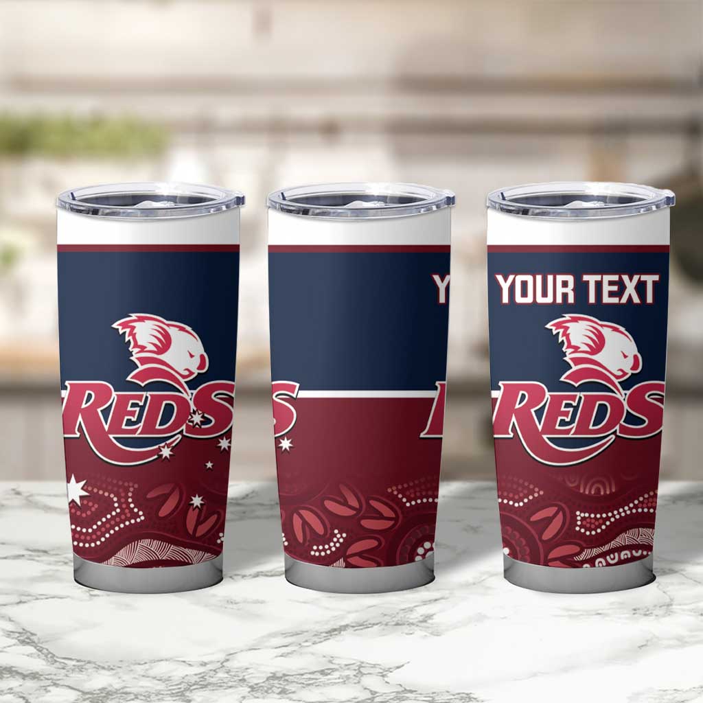 Custom Australia QLD Reds Tumbler Cup Queensland Aboriginal Art
