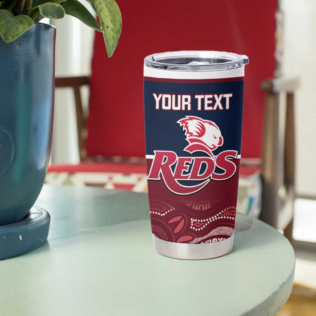 Custom Australia QLD Reds Tumbler Cup Queensland Aboriginal Art
