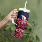 Custom Australia QLD Reds Tumbler With Handle Queensland Aboriginal Art