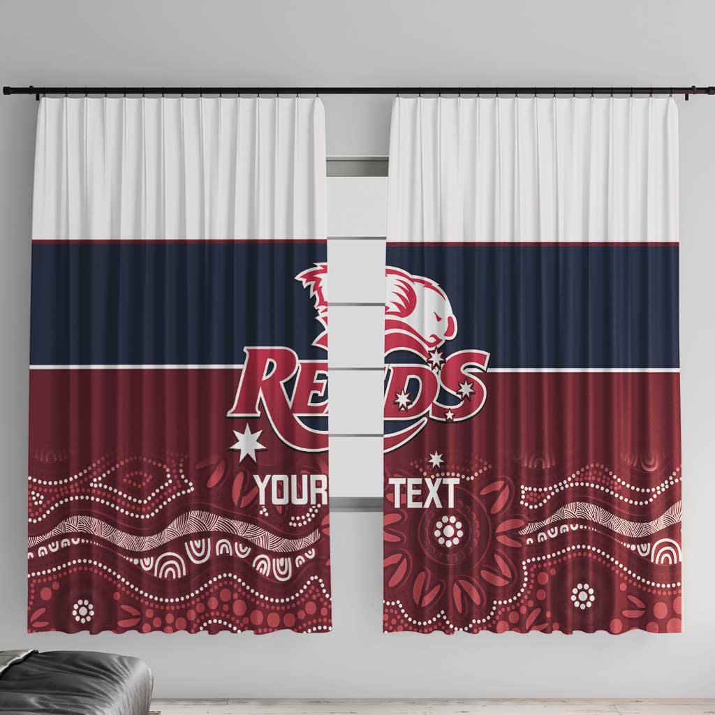 Custom Australia QLD Reds Window Curtain Queensland Aboriginal Art