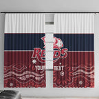 Custom Australia QLD Reds Window Curtain Queensland Aboriginal Art