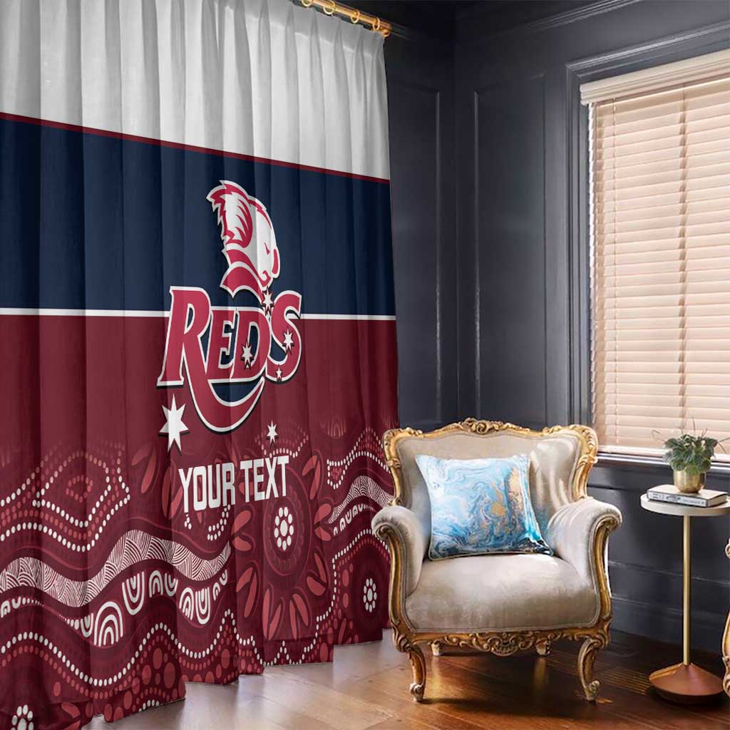 Custom Australia QLD Reds Window Curtain Queensland Aboriginal Art