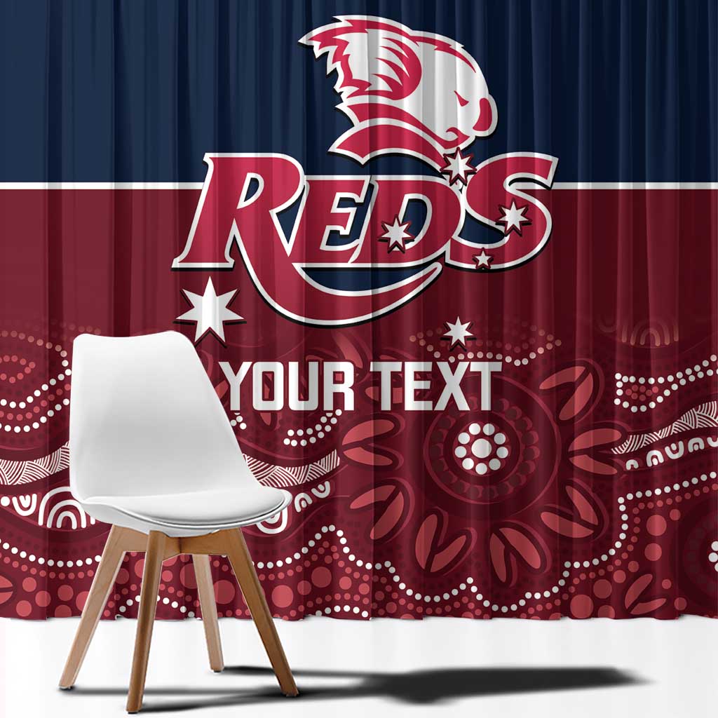 Custom Australia QLD Reds Window Curtain Queensland Aboriginal Art