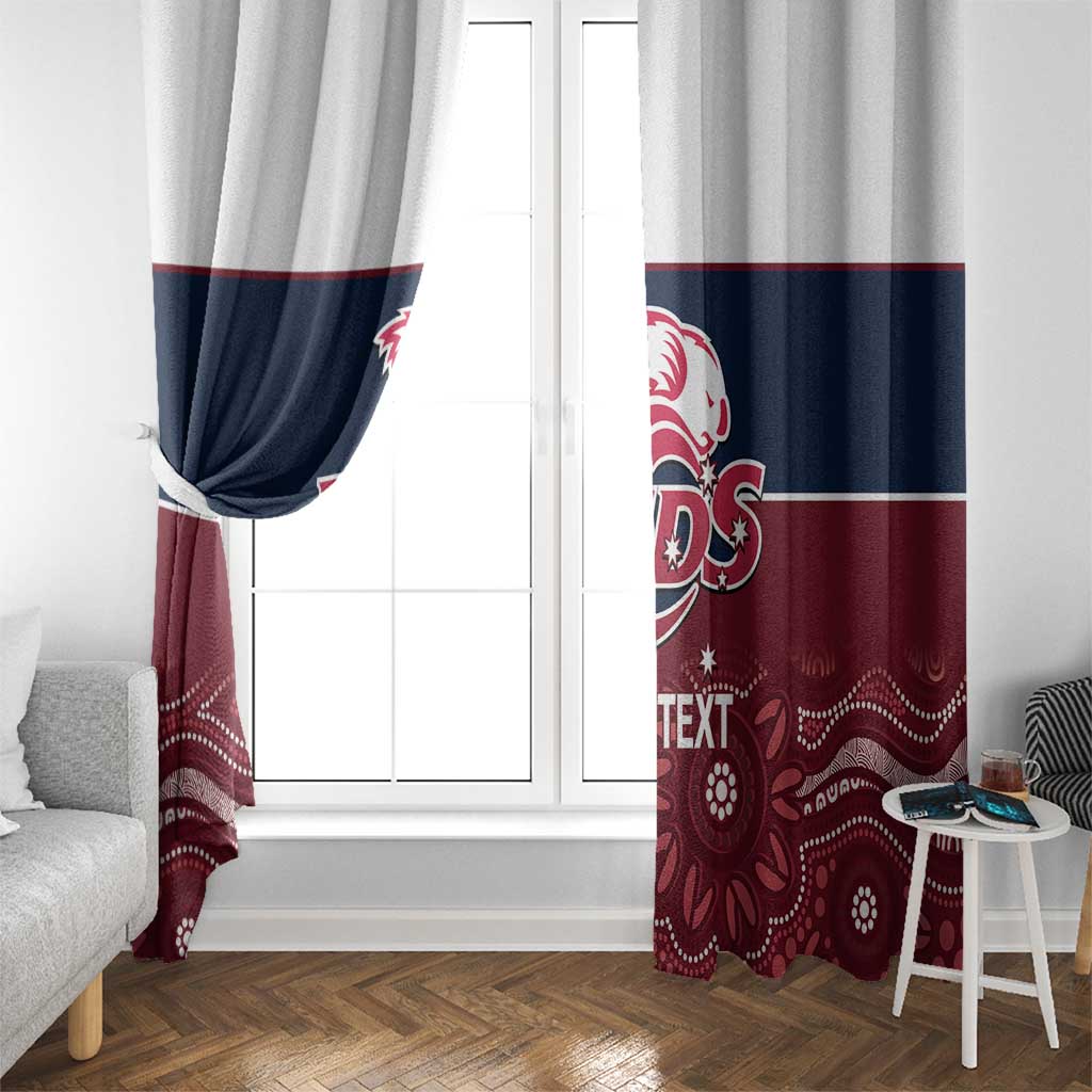 Custom Australia QLD Reds Window Curtain Queensland Aboriginal Art