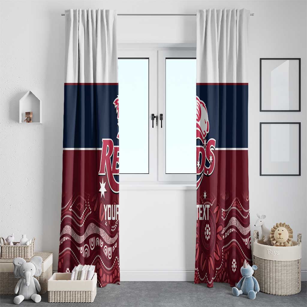 Custom Australia QLD Reds Window Curtain Queensland Aboriginal Art