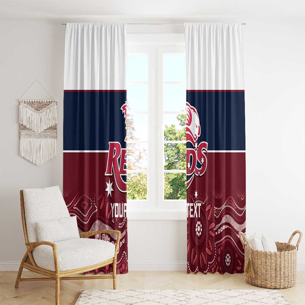 Custom Australia QLD Reds Window Curtain Queensland Aboriginal Art