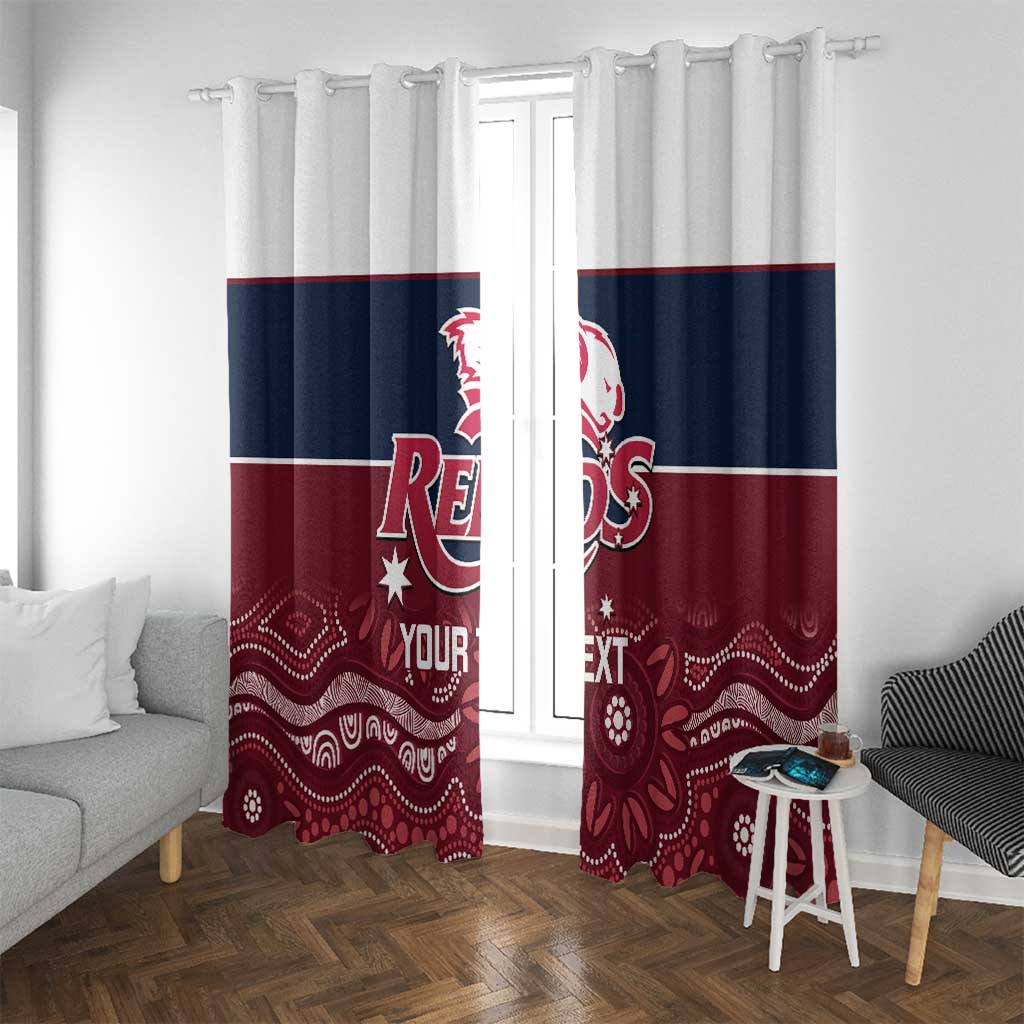 Custom Australia QLD Reds Window Curtain Queensland Aboriginal Art