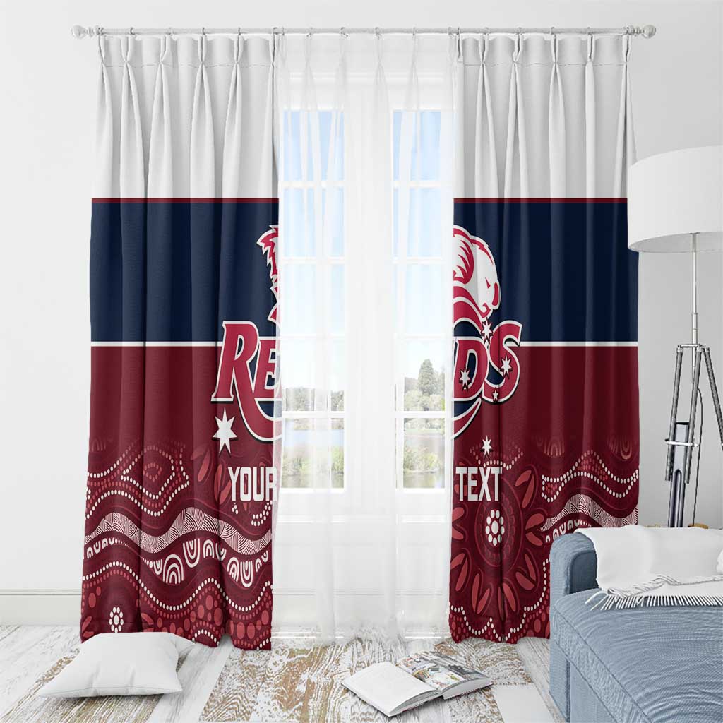 Custom Australia QLD Reds Window Curtain Queensland Aboriginal Art