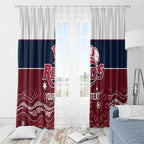 Custom Australia QLD Reds Window Curtain Queensland Aboriginal Art